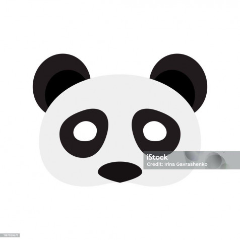 Panda Mask Wallpaper for iPhone 1024x1024px