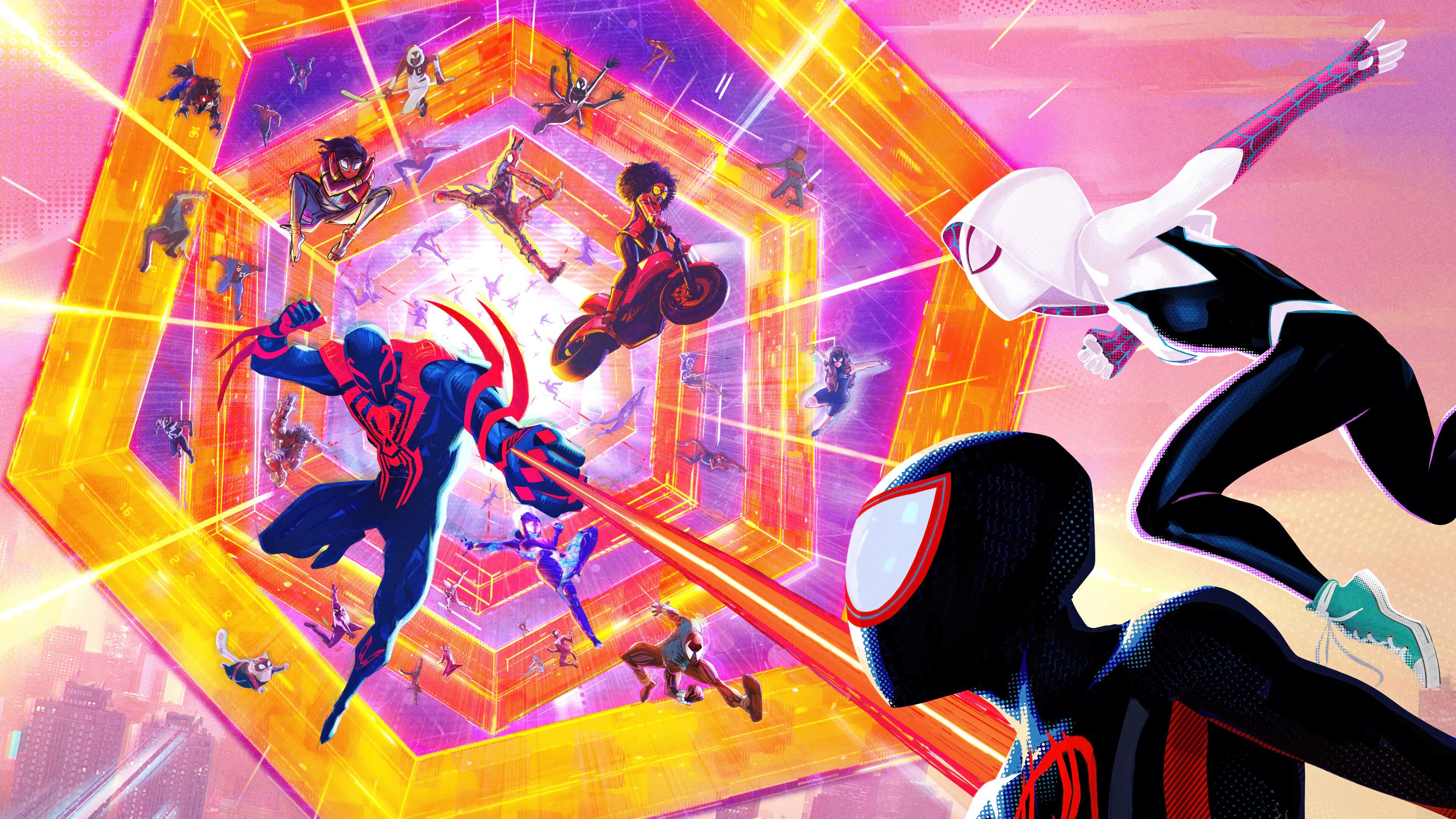 Spiderman Into The Spider Verse 2 4k UHD Wallpaper 3840x2160