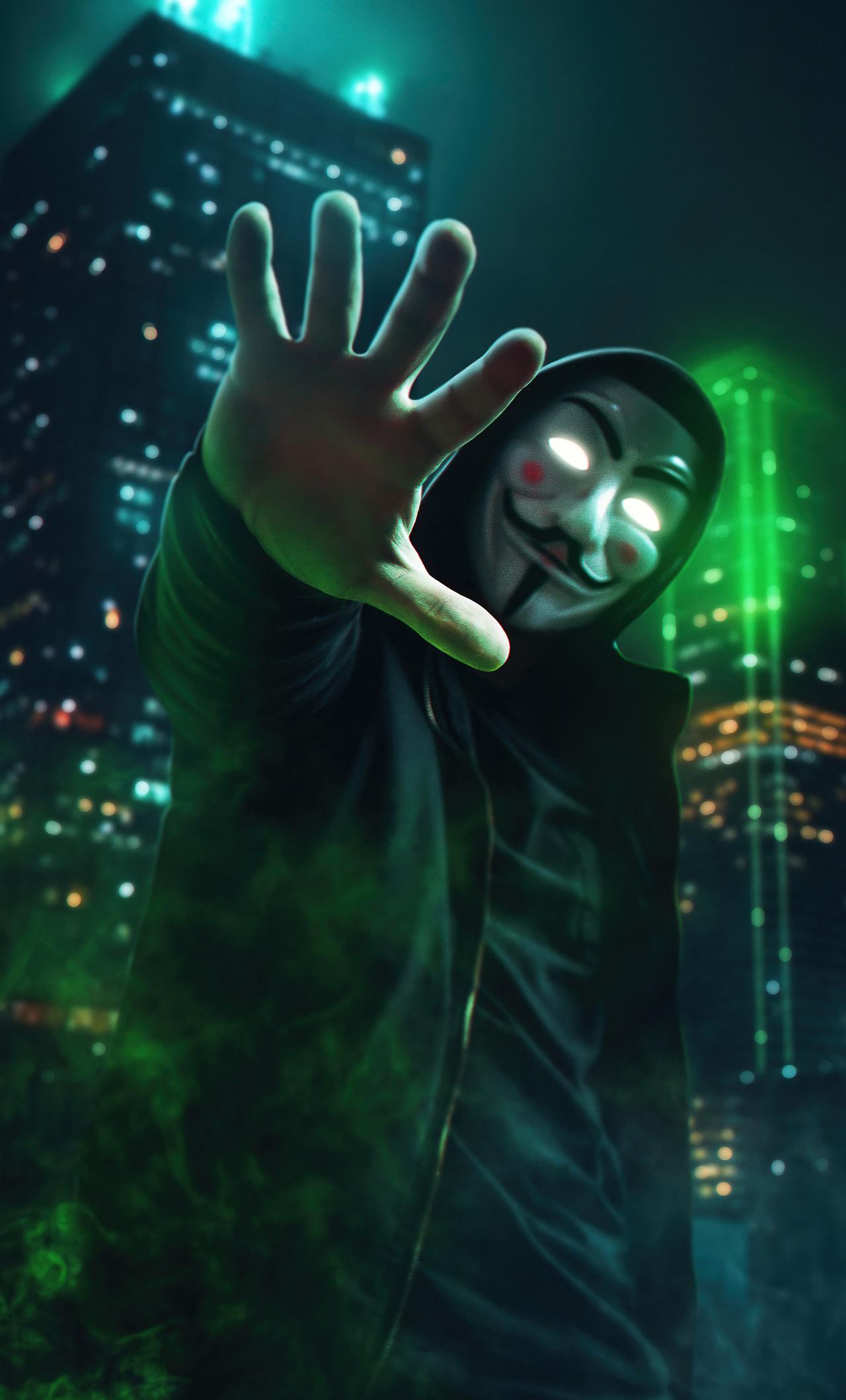 Anonymus Phone HD Background 1280x2120