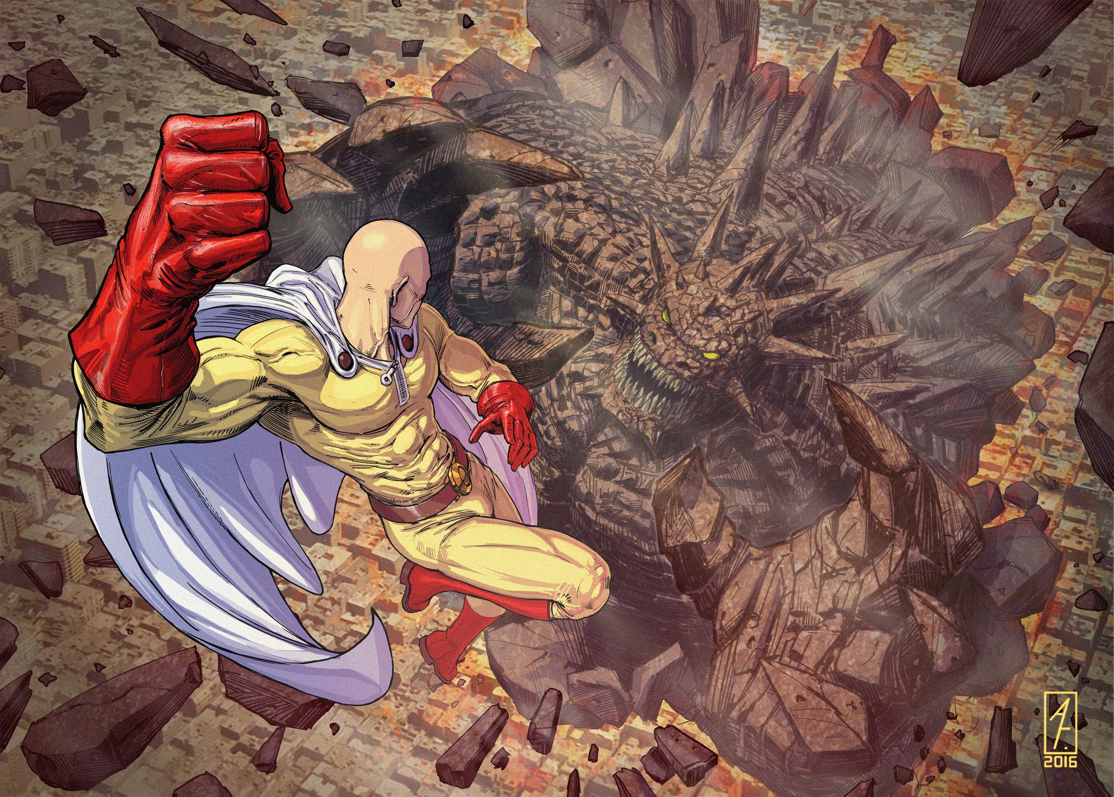 Saitama Desktop HD Wallpaper 3676x2631