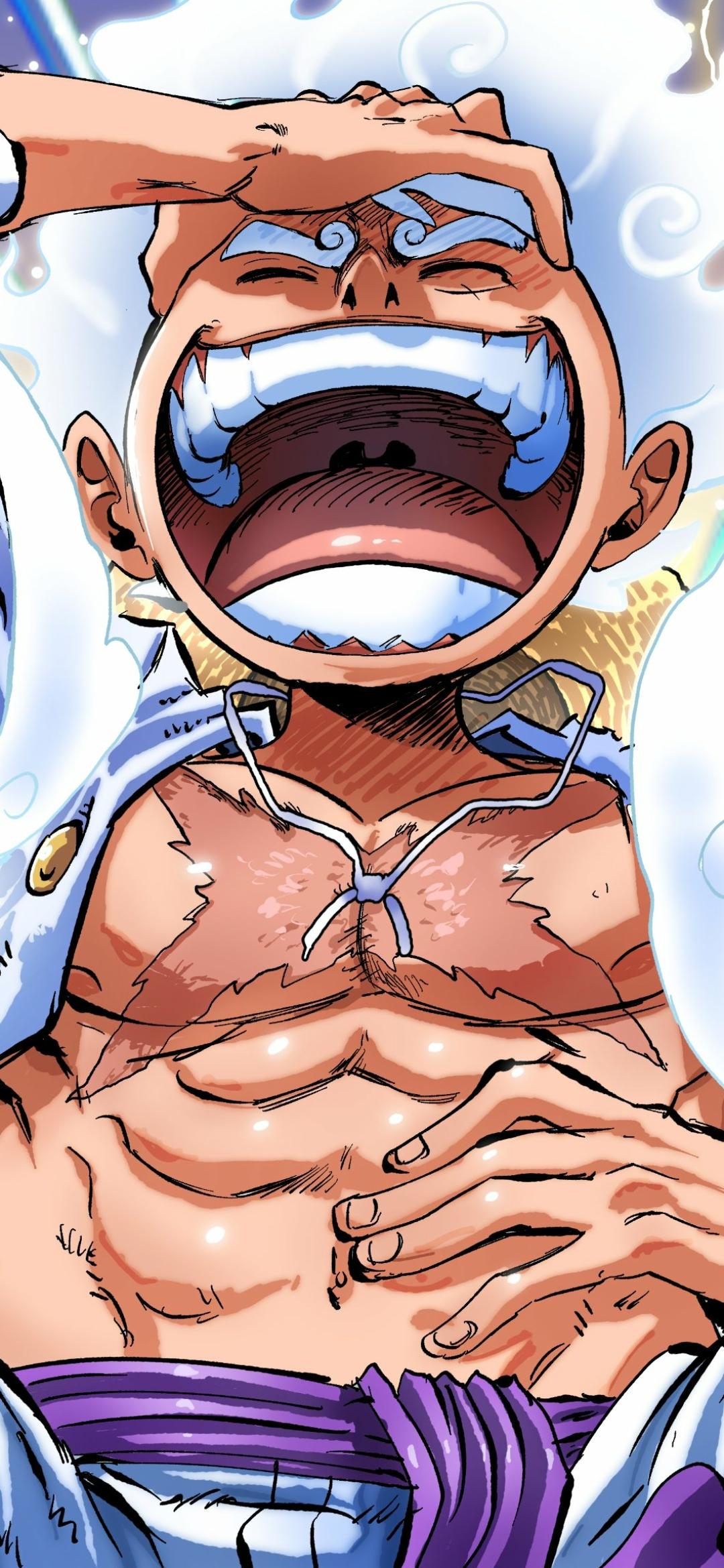 Gear 5 Luffy iPhone 13 Mini Wallpaper 1080x2340