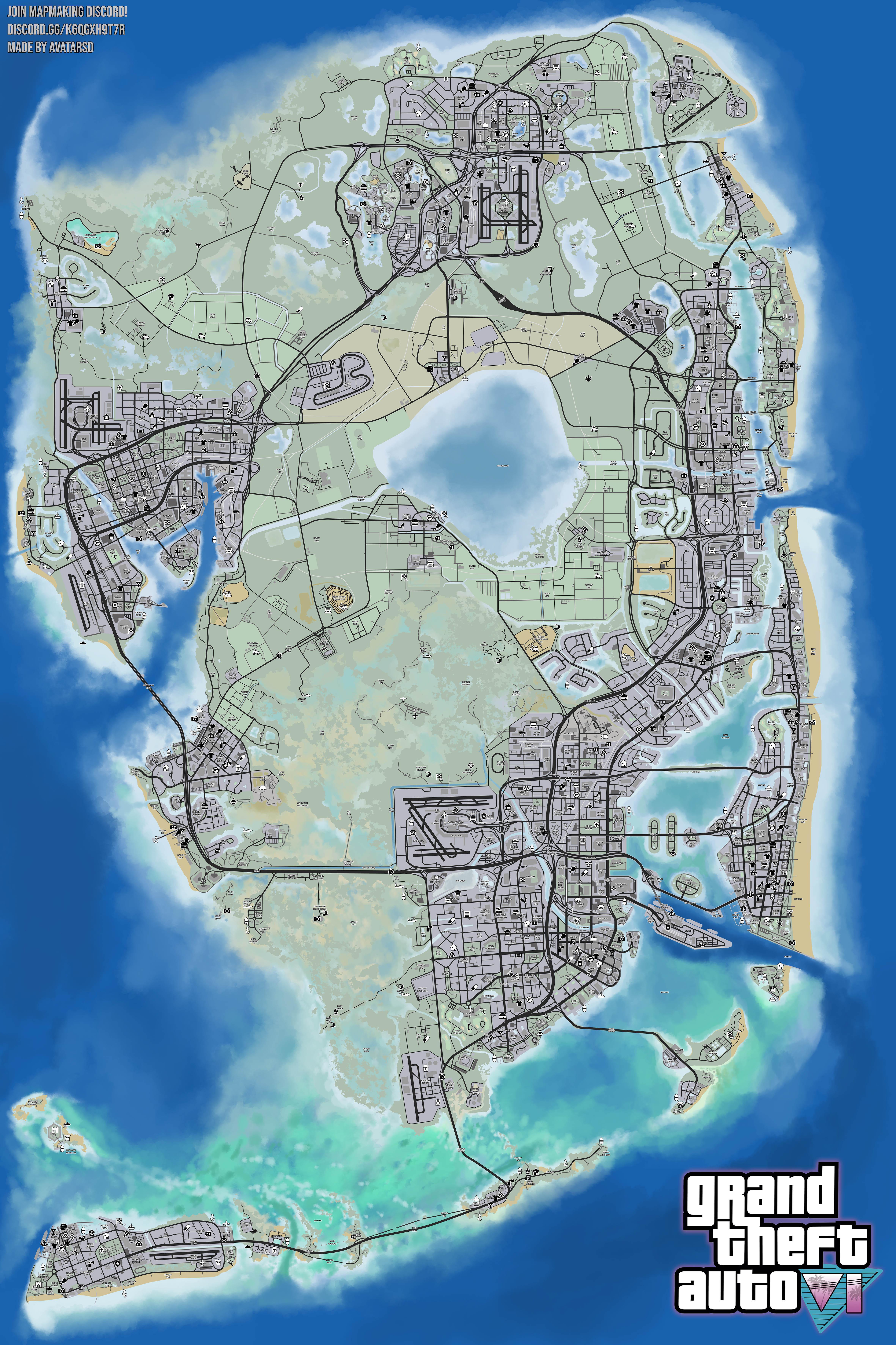 Gta 6 Map Phone Background Image 4724x7094