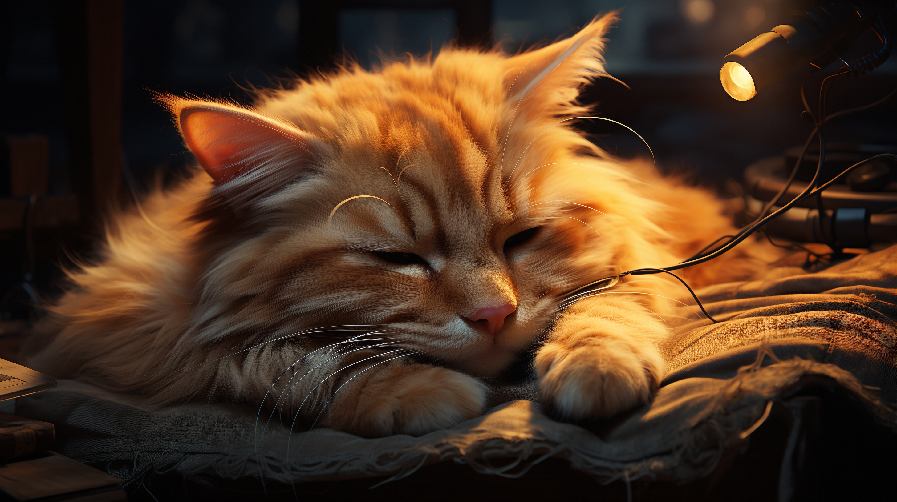 Cat Hd Background Image 2912x1632