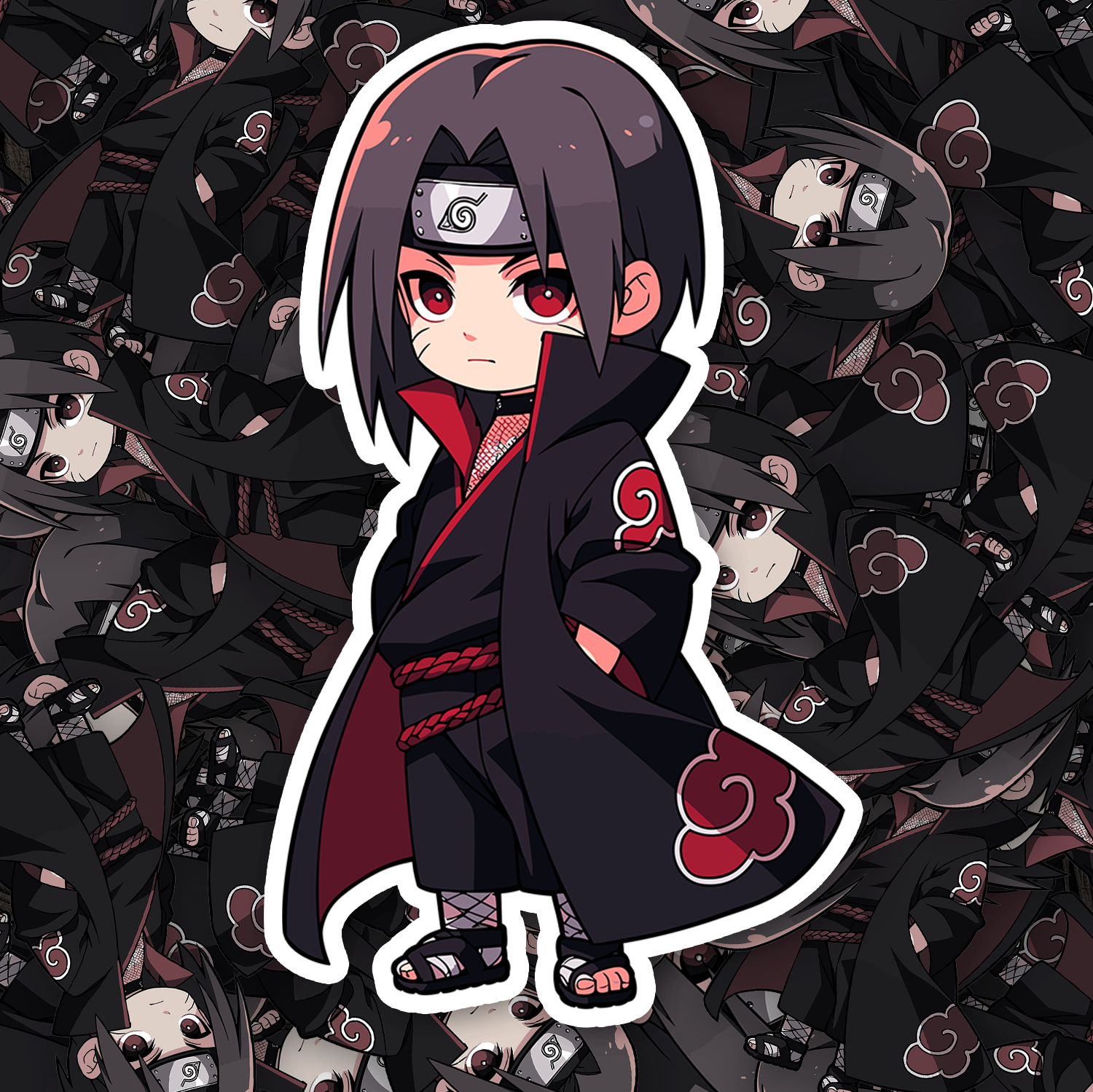 Itachi Chibi iPhone Background 1500x1500