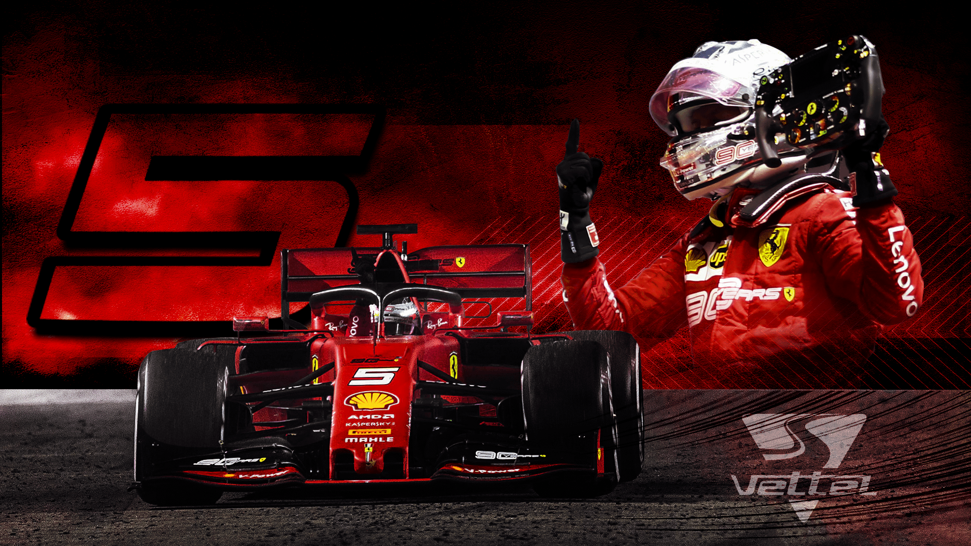 Vettel Full HD 1080p Wallpaper 1920x1080