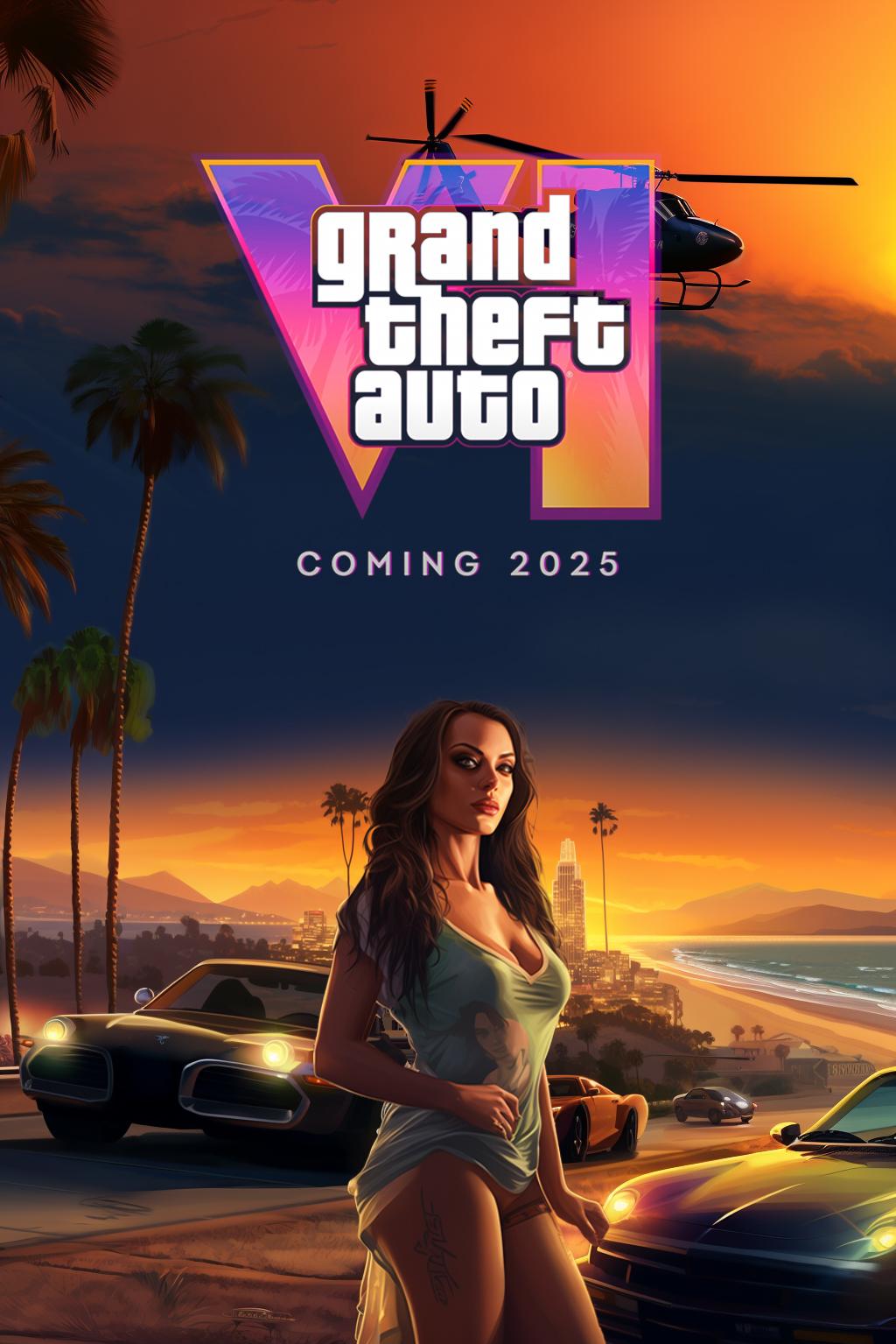 Gta 6 Poster Wallpaper for iPhone 1024x1536