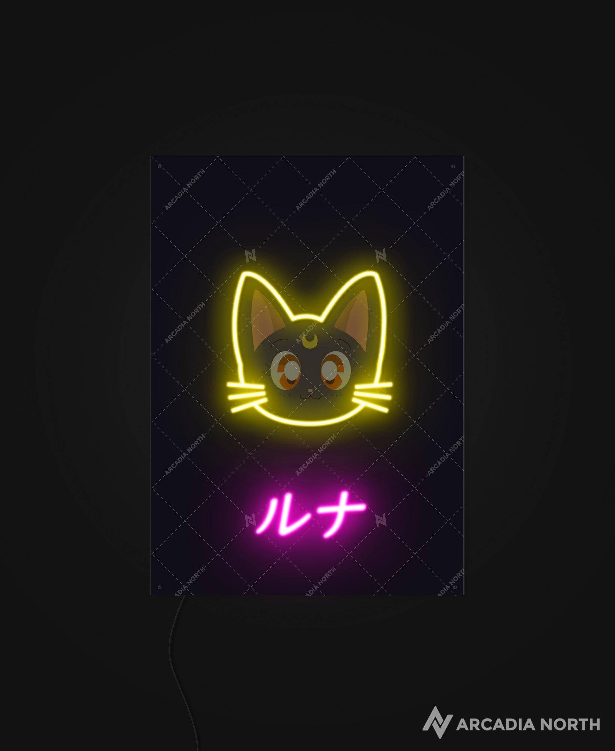 Neon Cat Phone Wallpaper 2048x2500