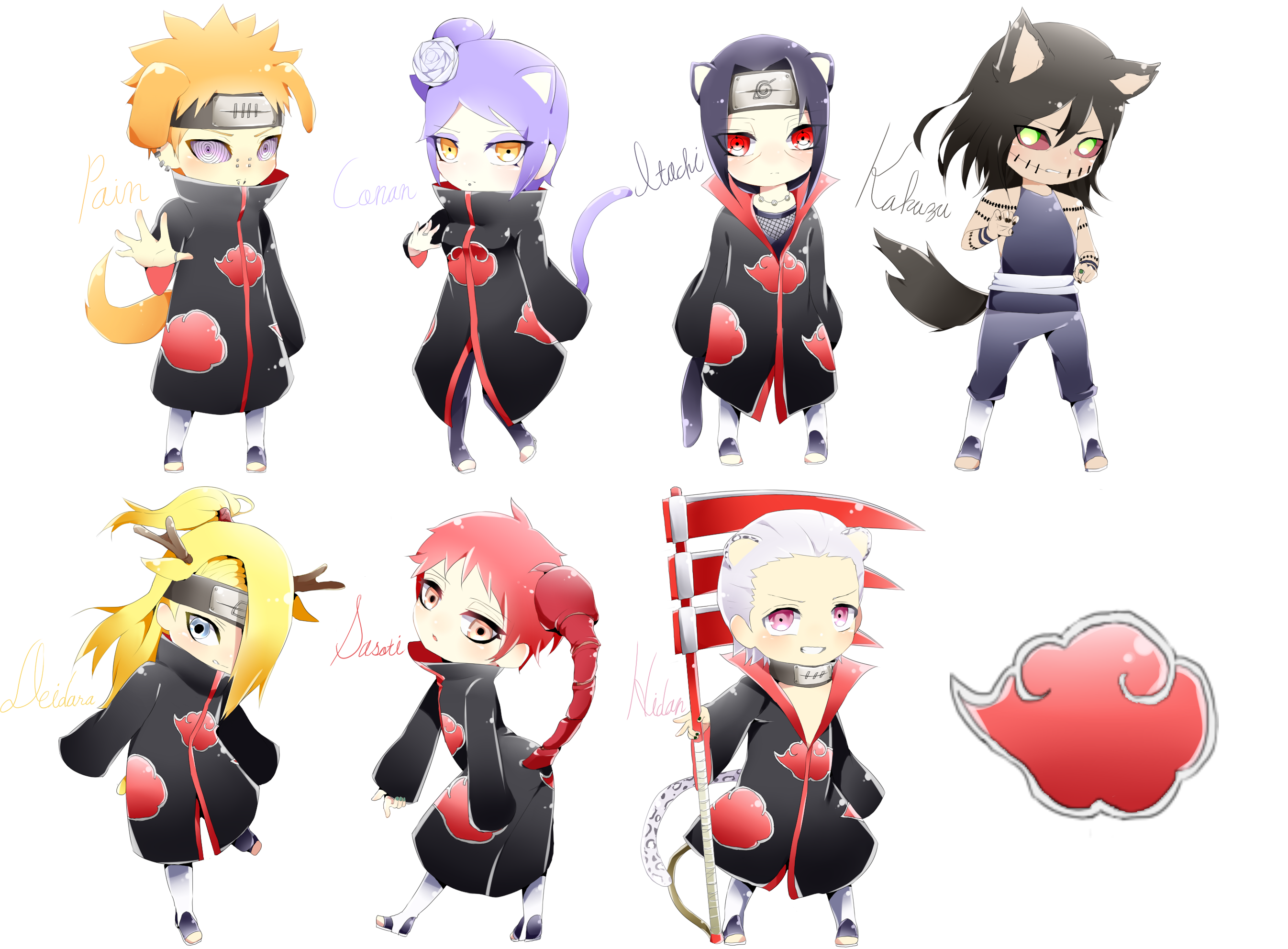 Itachi Chibi Laptop Background 2692x1984