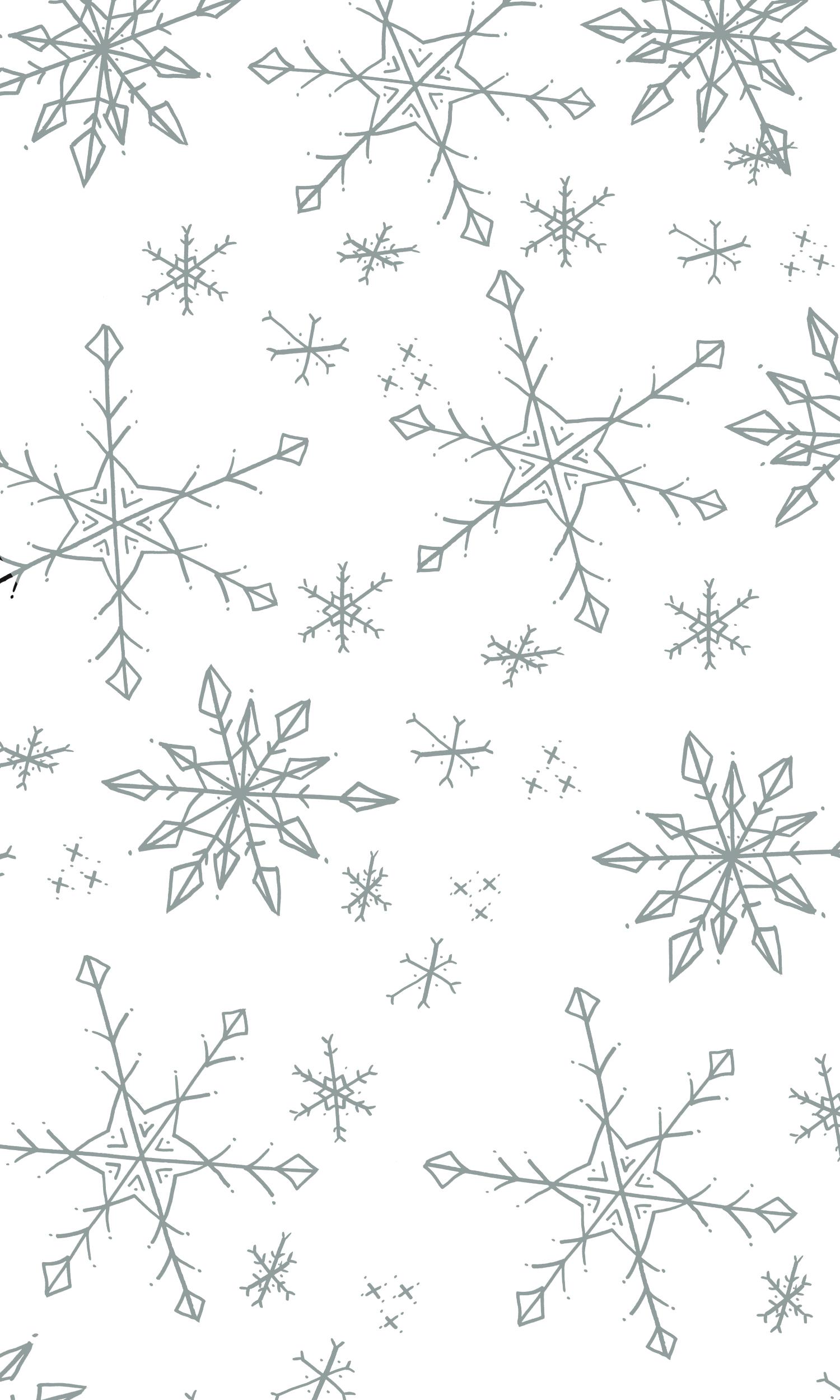 Snowflakes Mobile Background 1500x2500