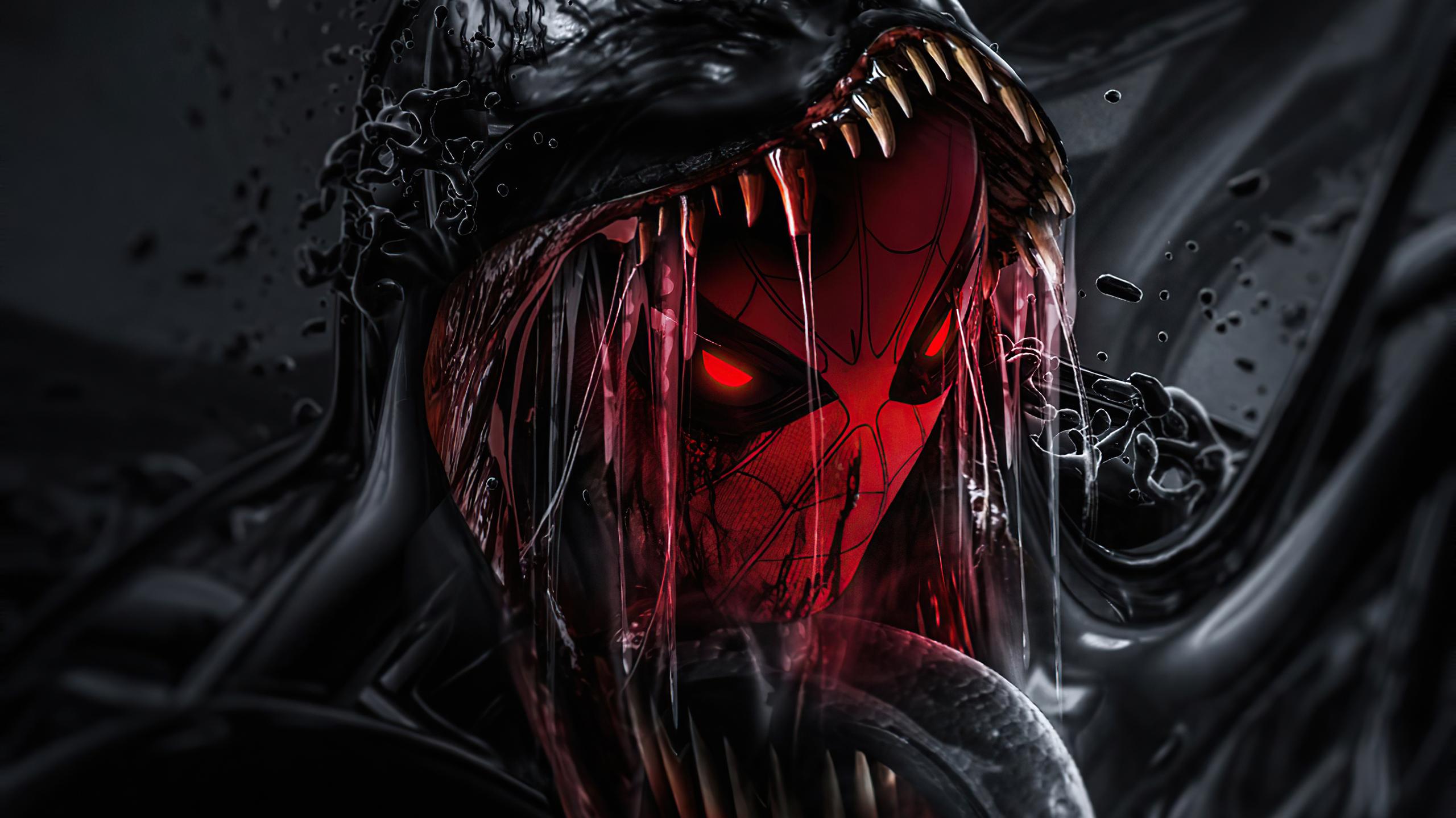 Marvels Spider Man 2 Venom 2k QHD Wallpaper 2560x1440