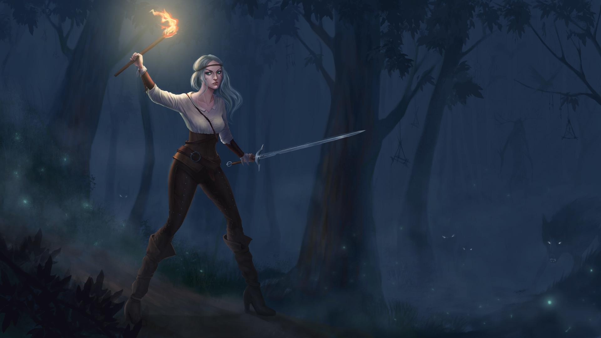 Cartoon The Witcher Full HD 1080p Wallpaper 1920x1080