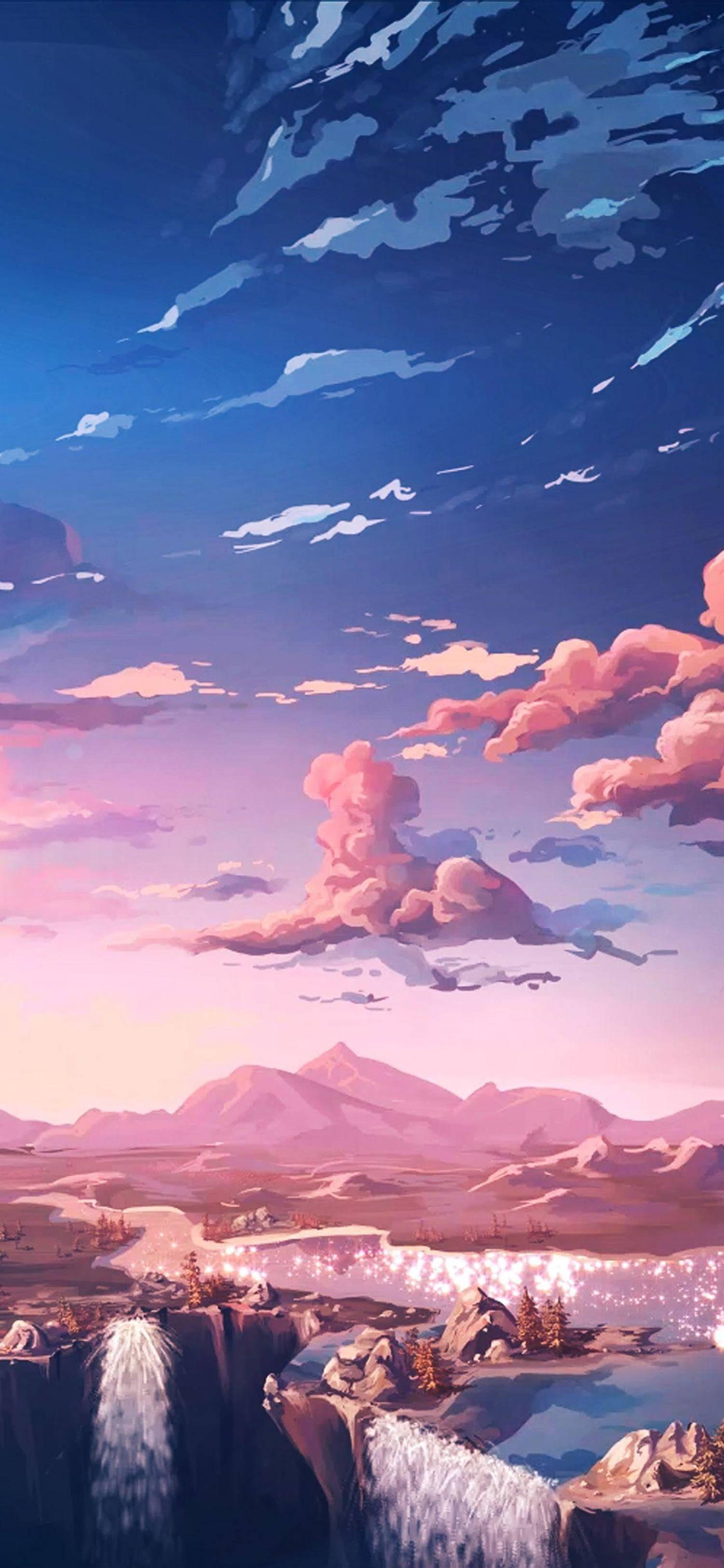 Anime Landscape Mobile Background 1501x3250