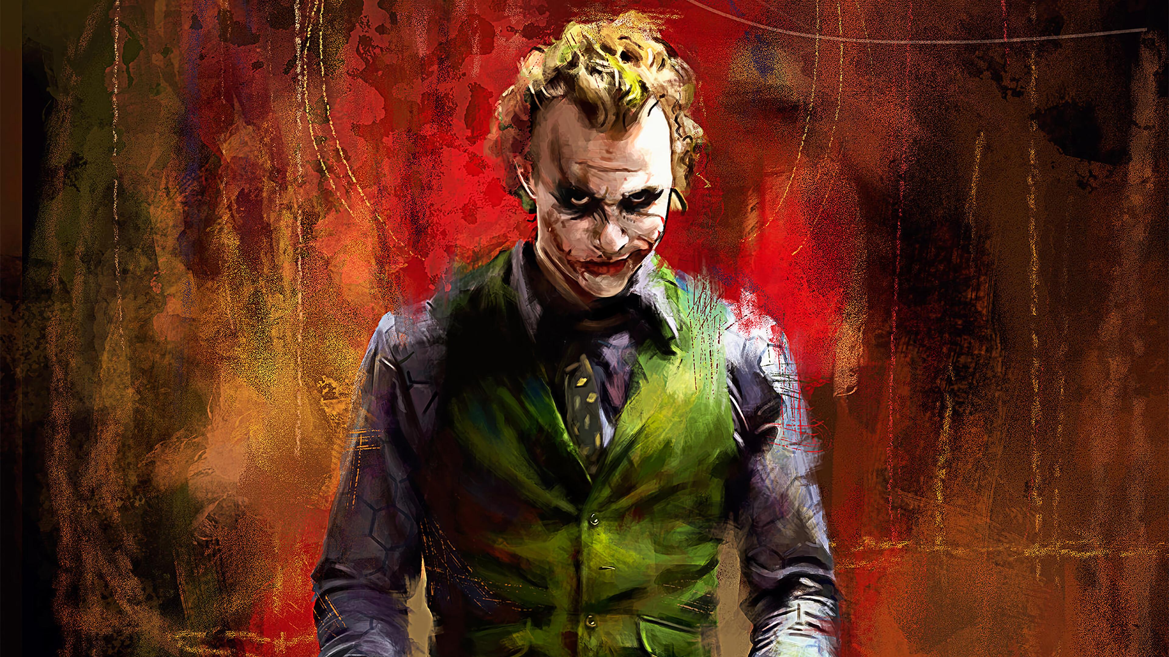 Joker Heath Ledger 4k UHD Wallpaper 3840x2160