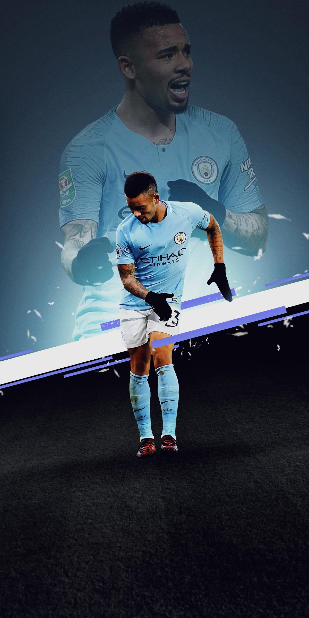 Gabriel Jesus iPhone Background 1200x2400