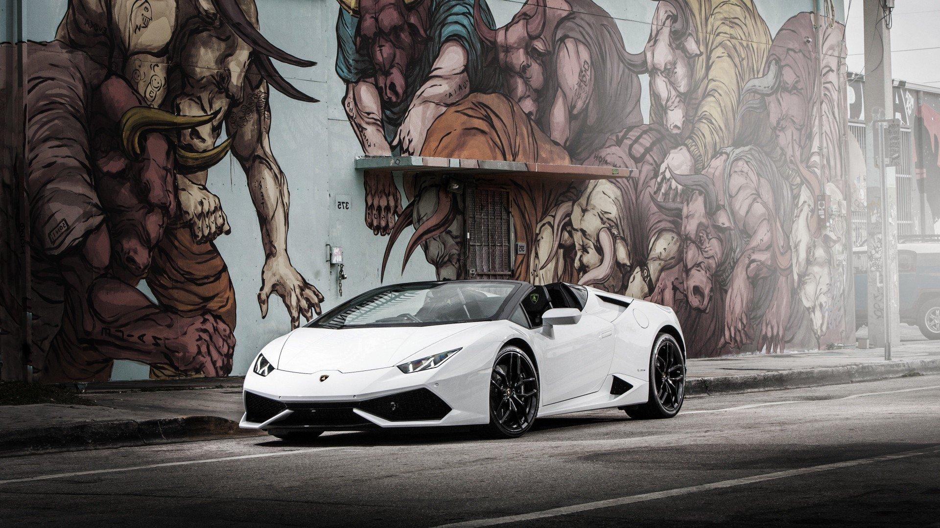 White Lamborghini Full HD 1080p Wallpaper 1920x1080