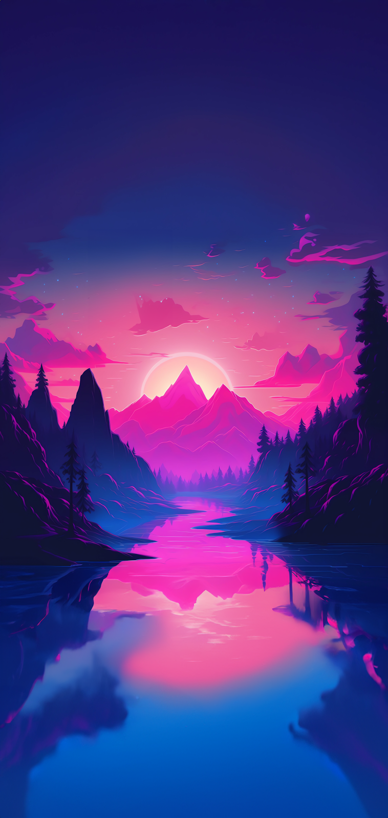 Sunset Phone Background Image 758x1600