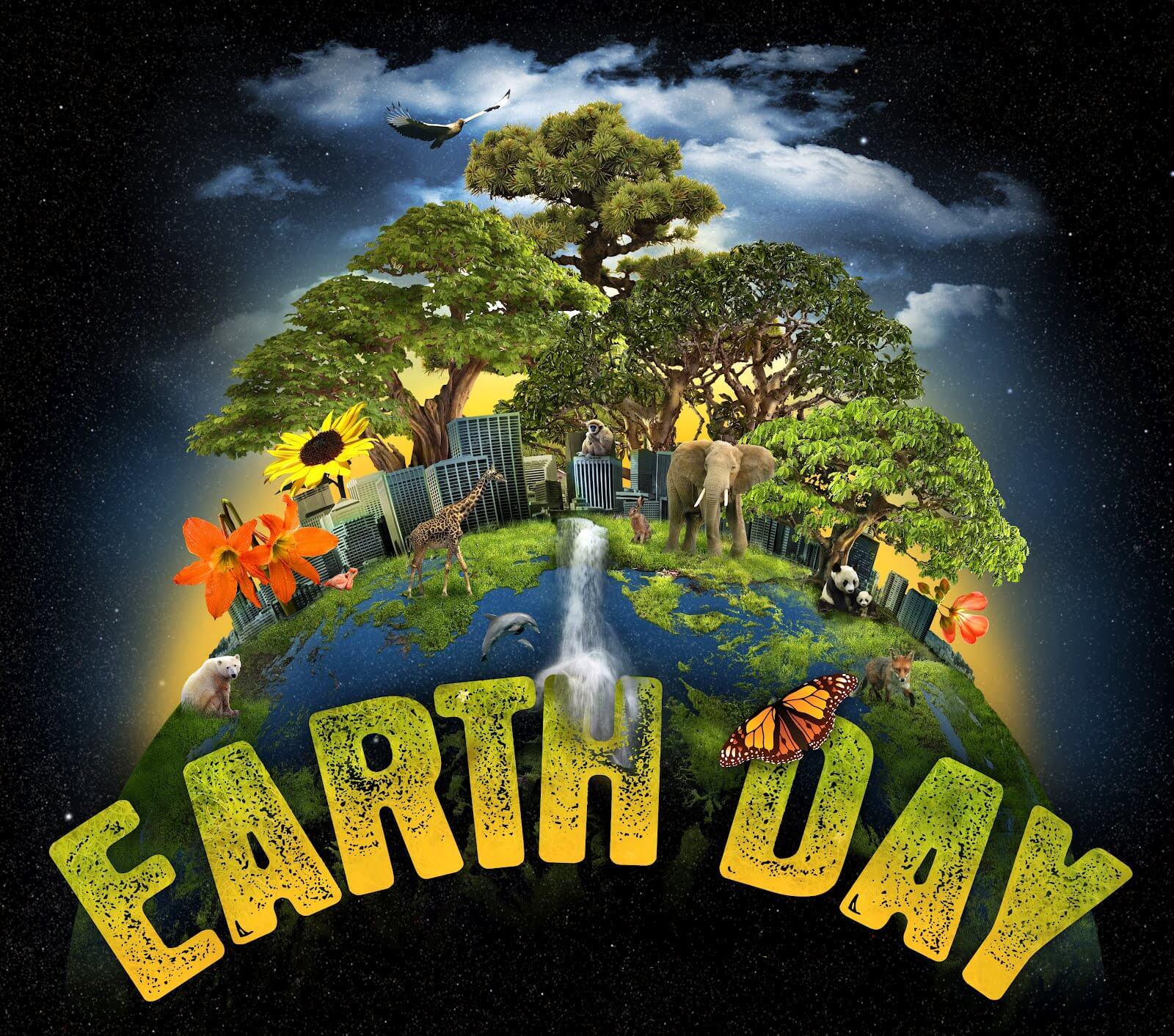 Earth Day Background Image 1600x1414