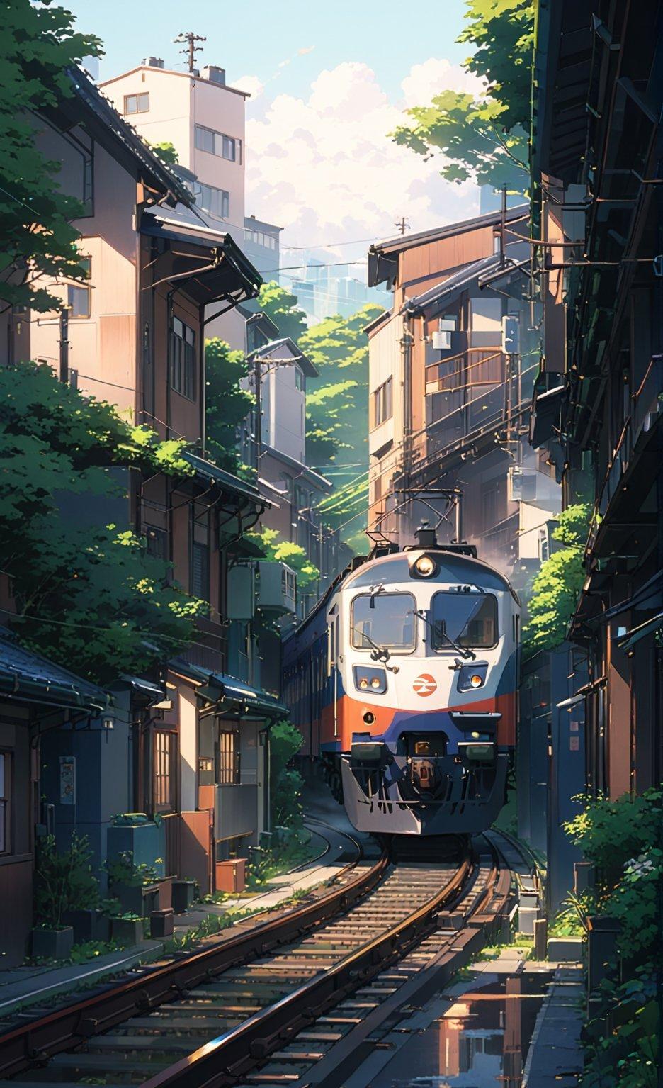 Anime Train Phone HD Background 936x1536