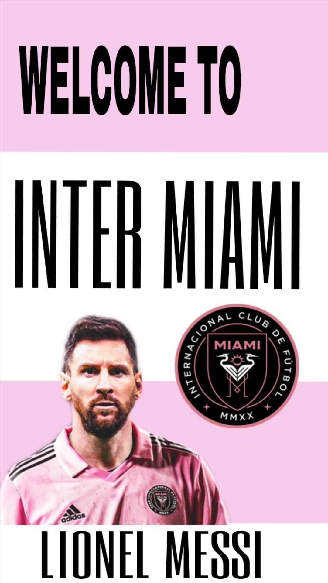 Lionel Messi Inter Miami iPhone Wallpaper 1080x1920