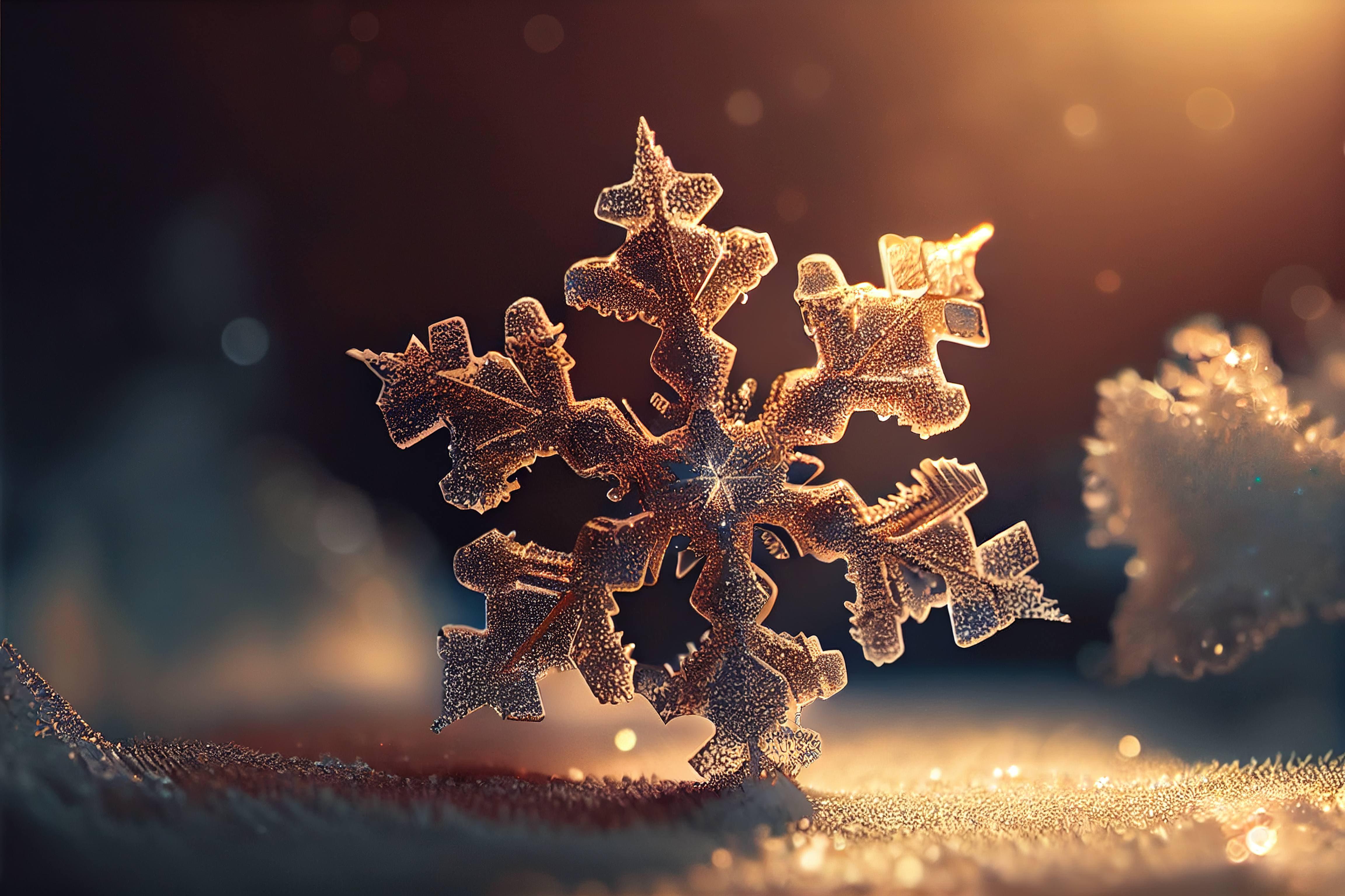 Snowflakes Laptop Background 4608x3072