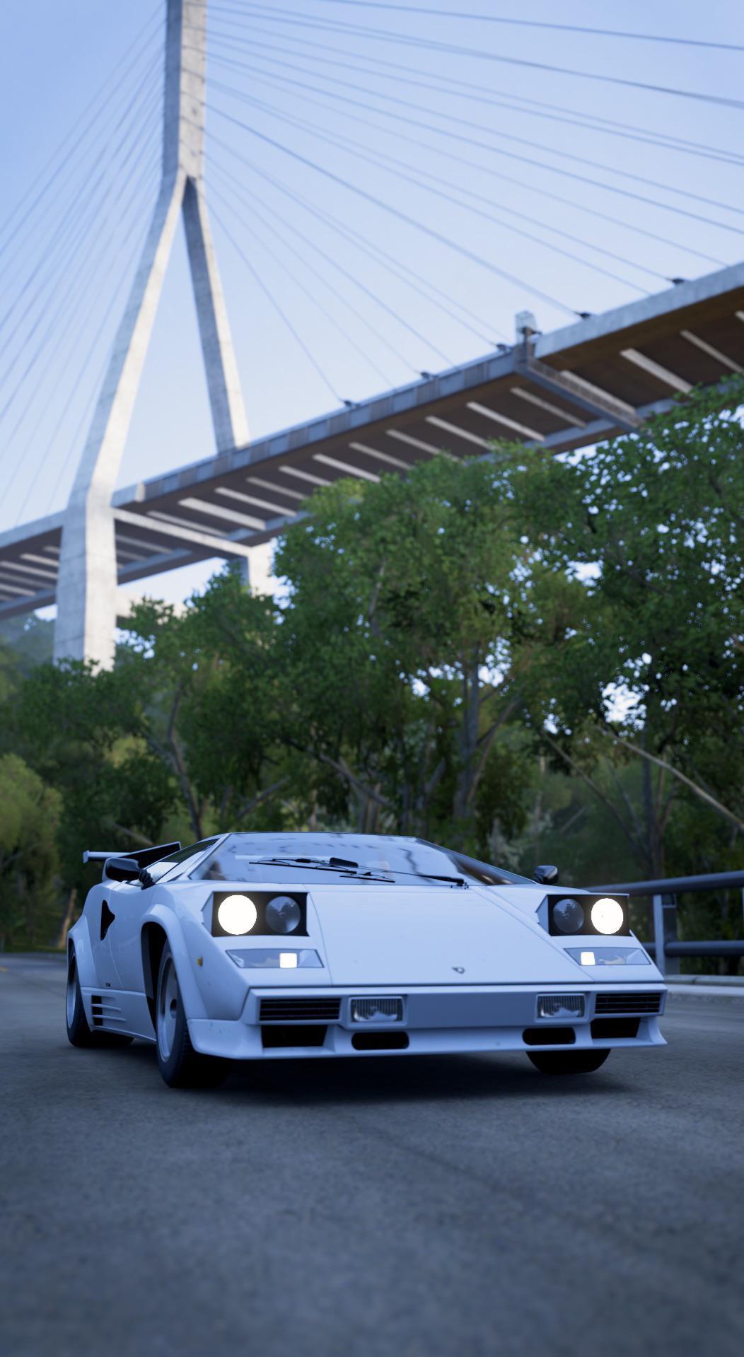 White Lamborghini iPhone Background 1052x1920