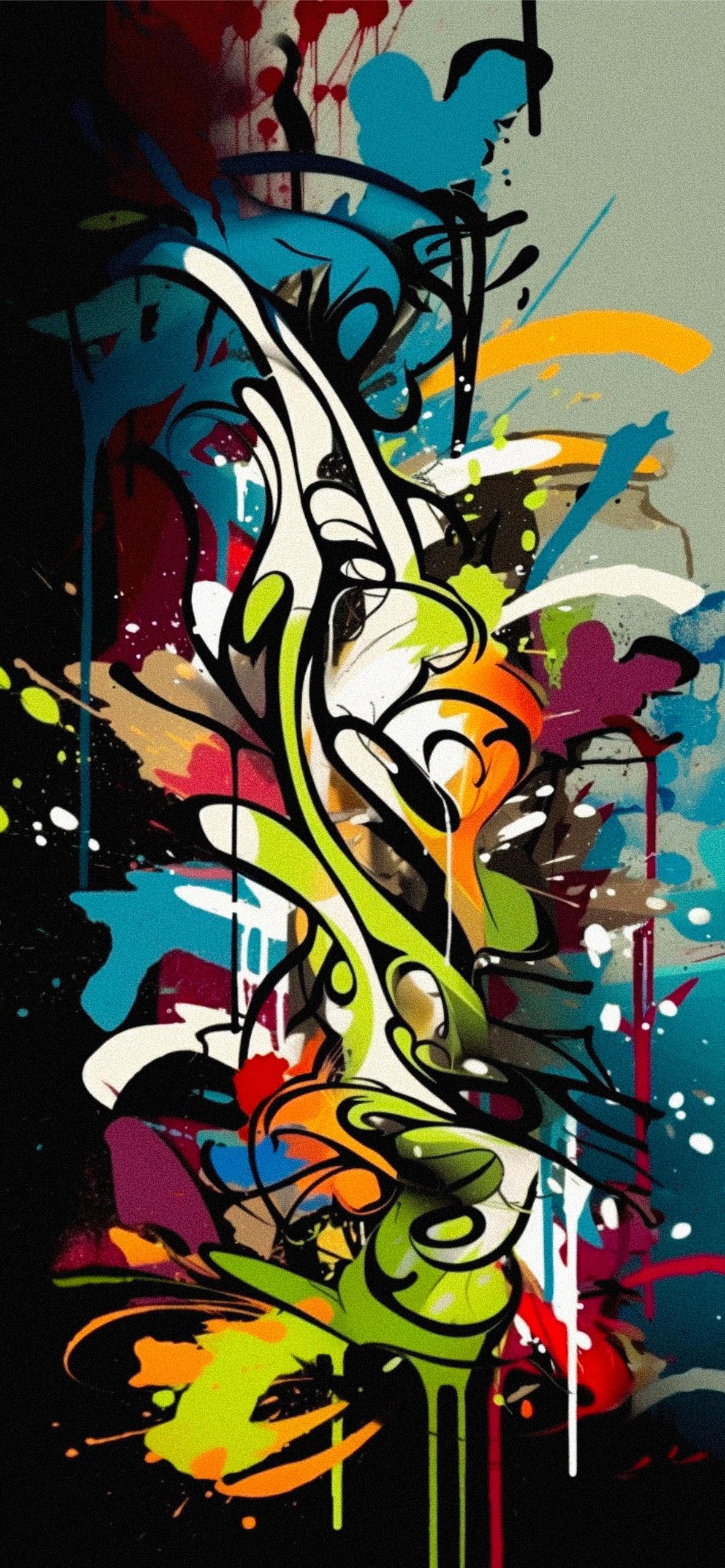 Graffiti Phone HD Background 1183x2560