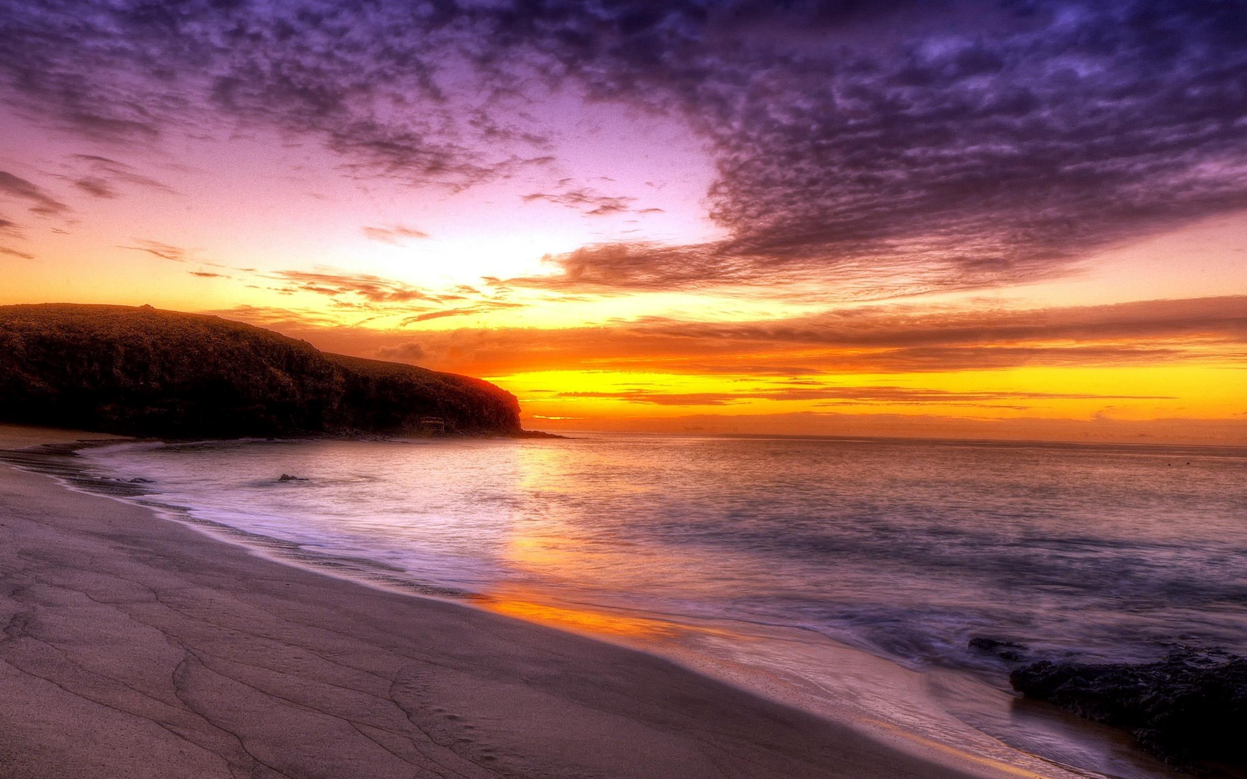 Ocean Sunset Desktop HD Wallpaper 2560x1600