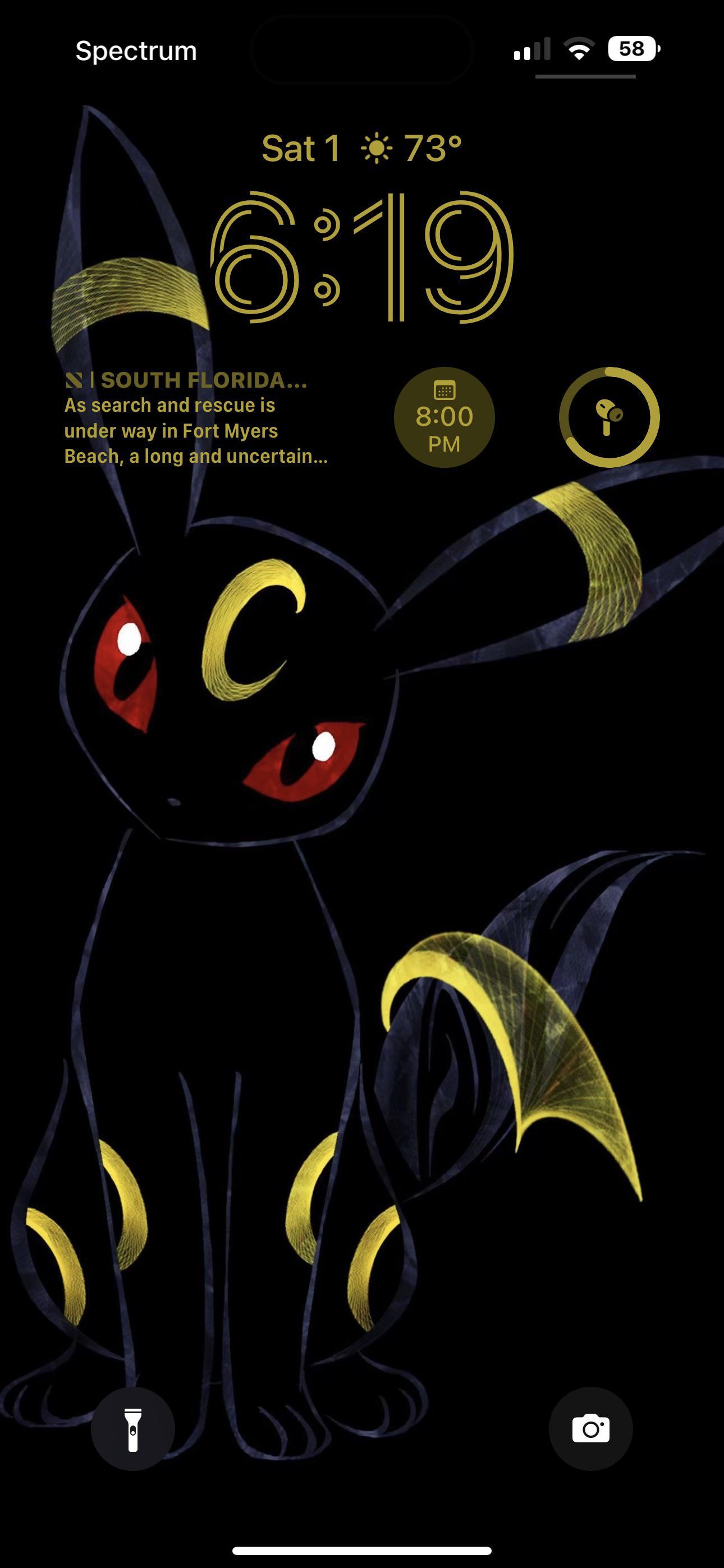 Umbreon iPhone 15 Pro Max Wallpaper 1290x2796