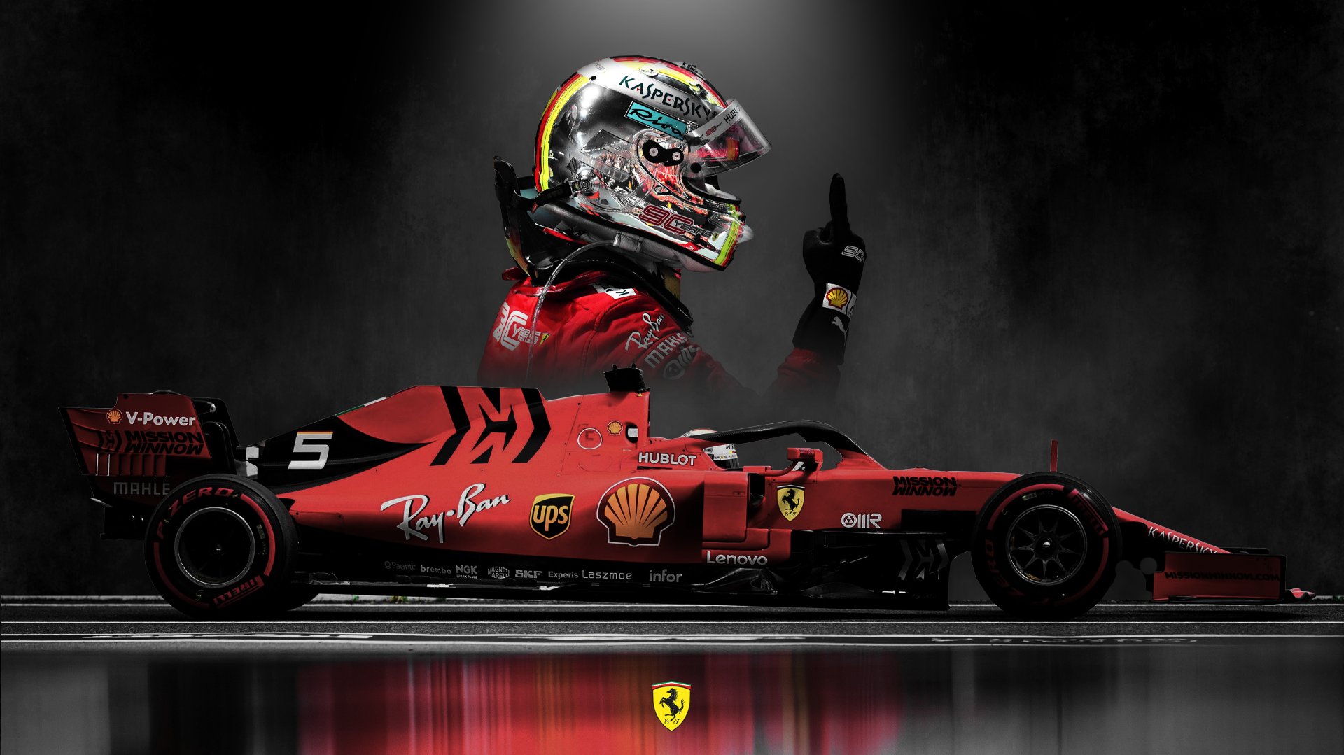 Vettel Full HD 1080p Wallpaper 1920x1080