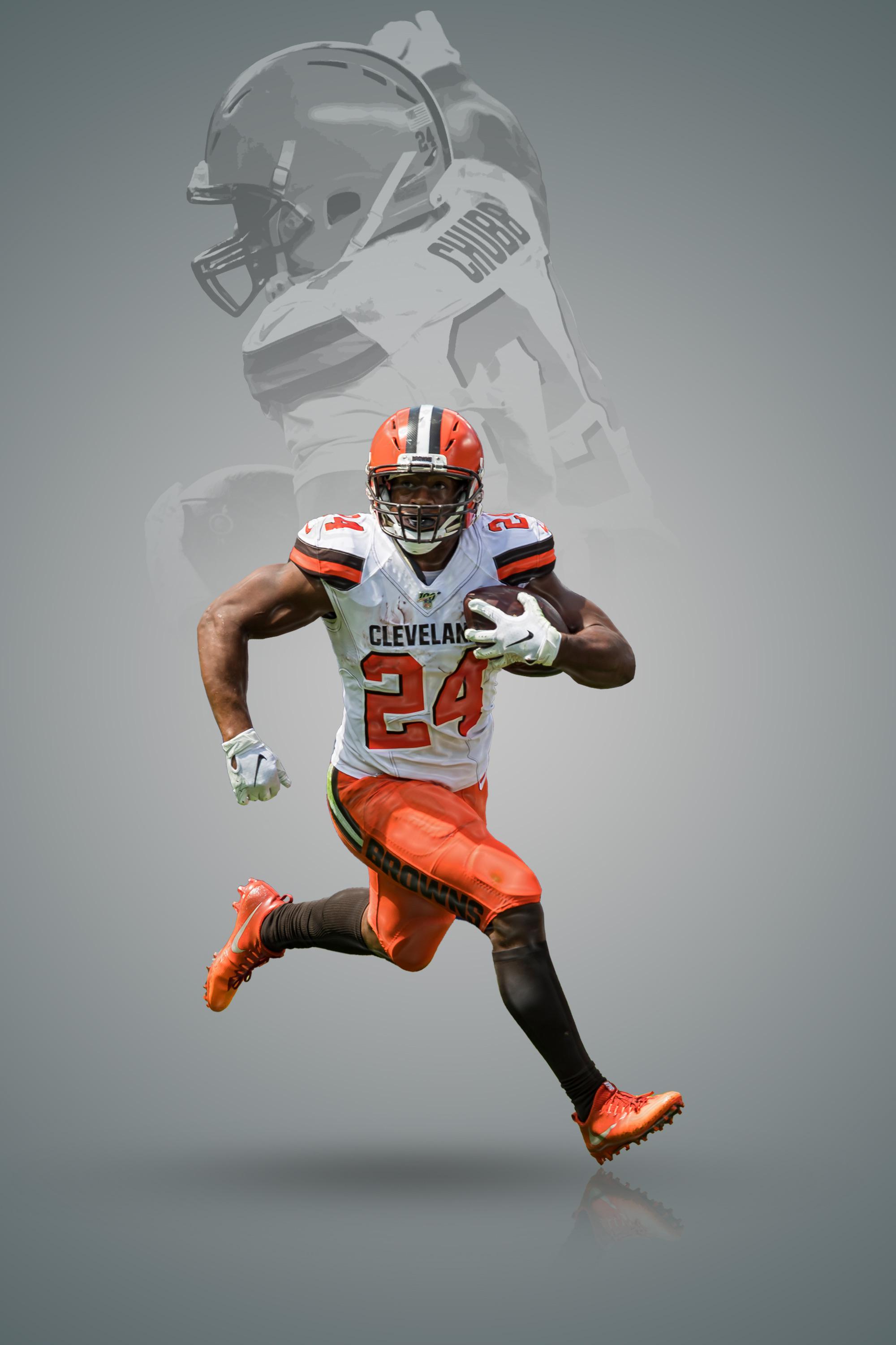 Nick Chubb Mobile Wallpaper 2000x3000