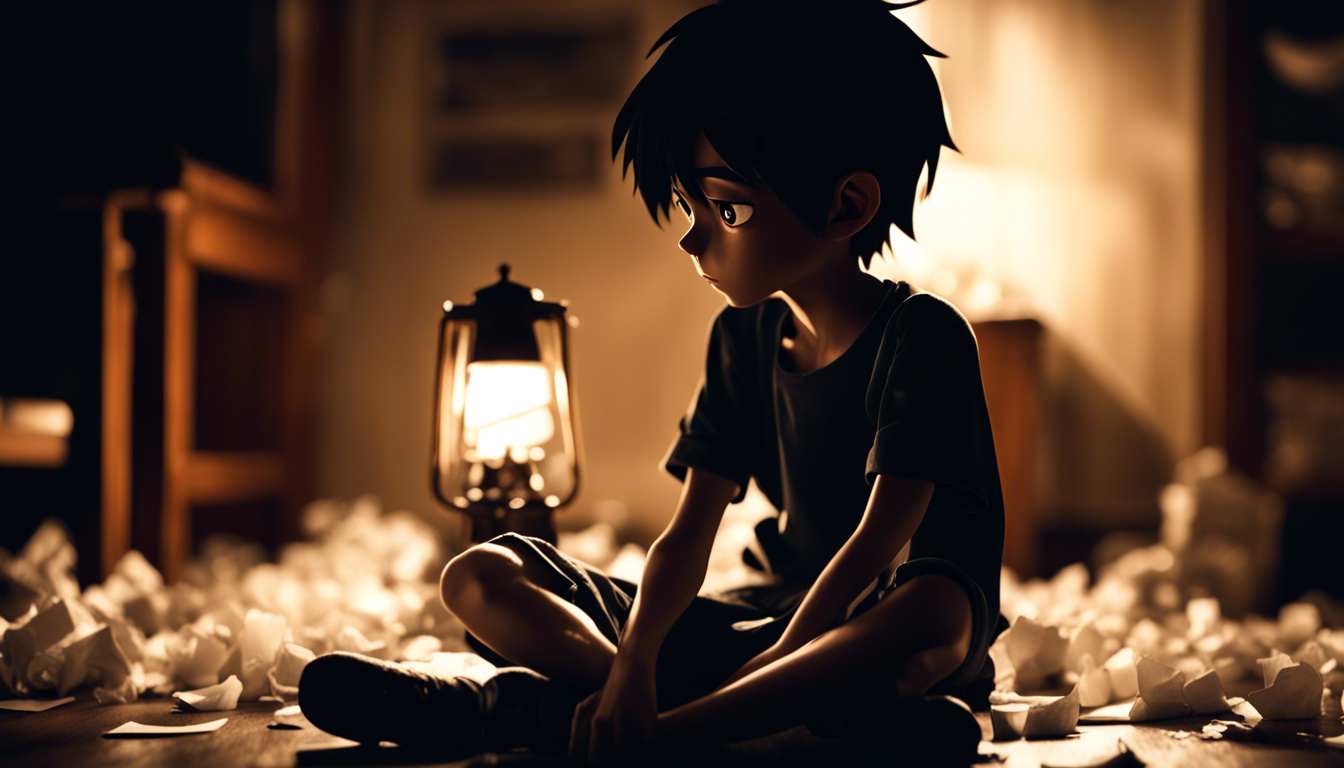 Crying Anime Boy Wallpaper 1344x768