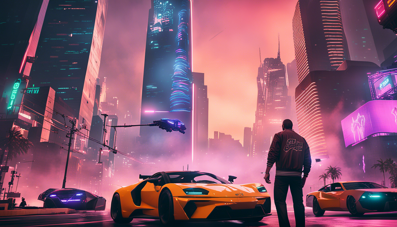 Gta 6 Poster Wallpaper 1344x768