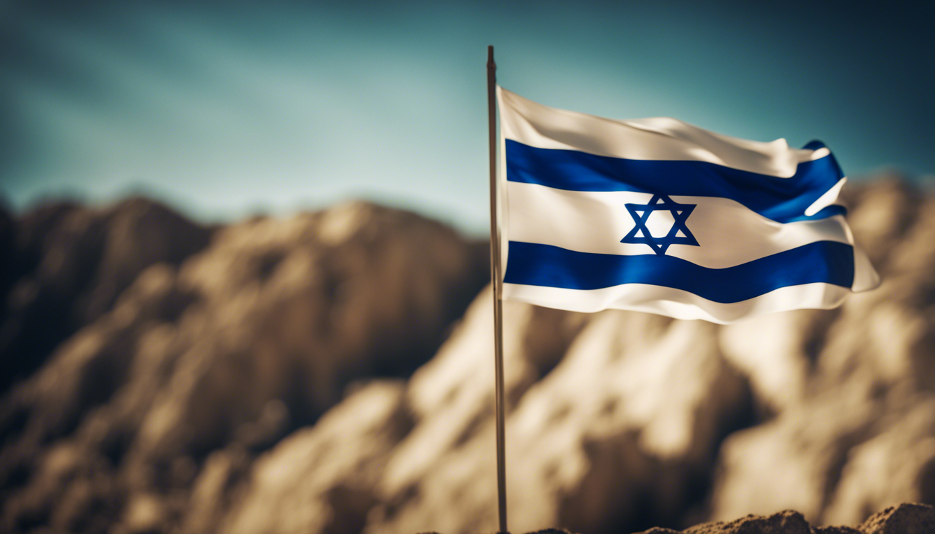 Israel Flag Wallpaper 1344x768