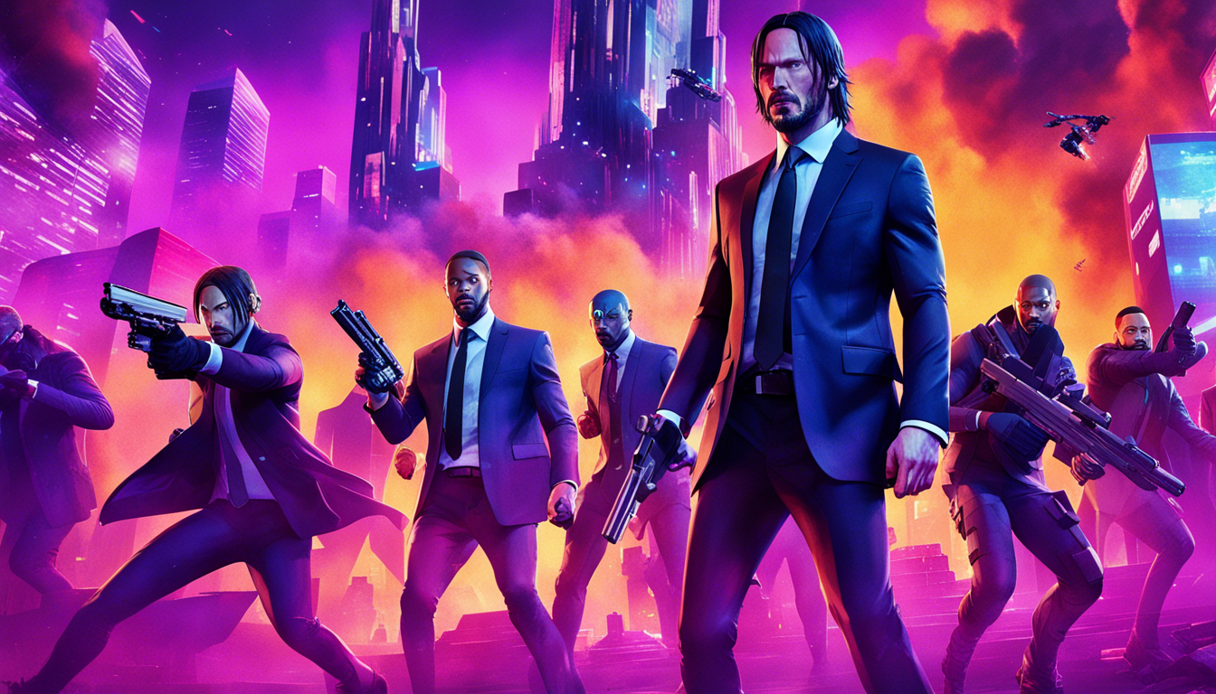 John Wick Fortnite Desktop Wallpaper 1344x768