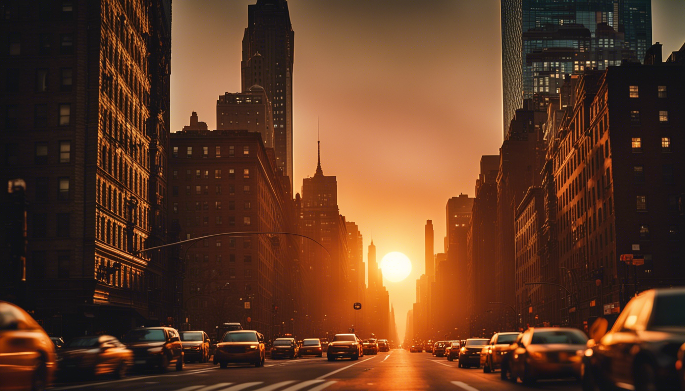 Manhattanhenge Wallpaper 1344x768