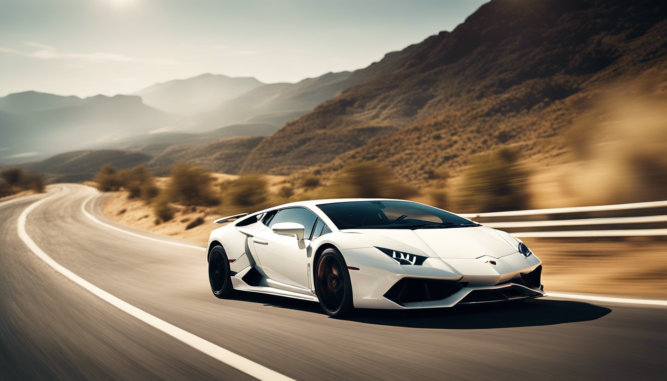 White Lamborghini Wallpaper 1344x768