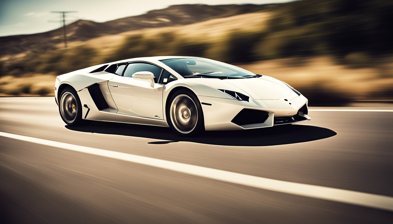 White Lamborghini Wallpaper 1344x768