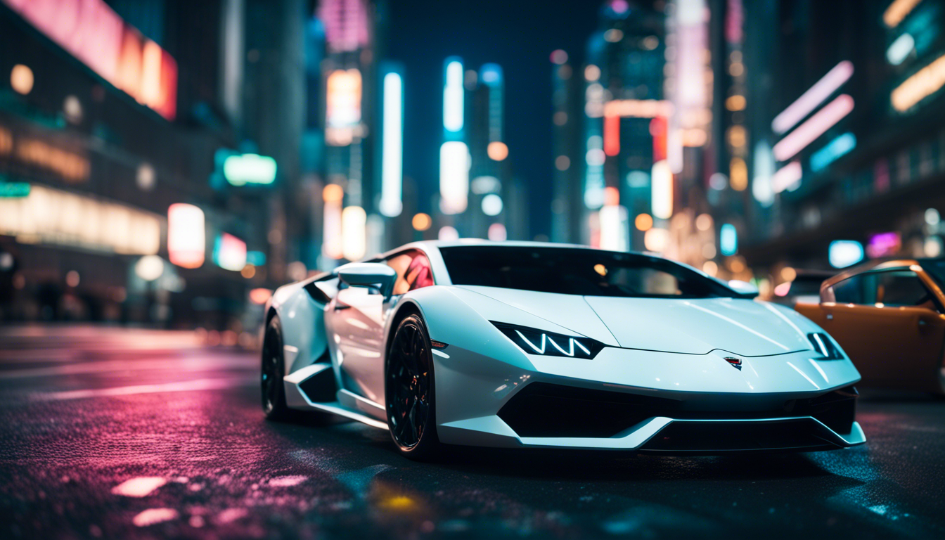 White Lamborghini Wallpaper 1344x768